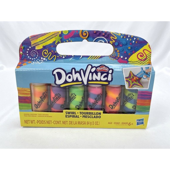 Play-Doh Doh Vinci Swirl 6 Pack Drawing Compound - Picture 1 of 3